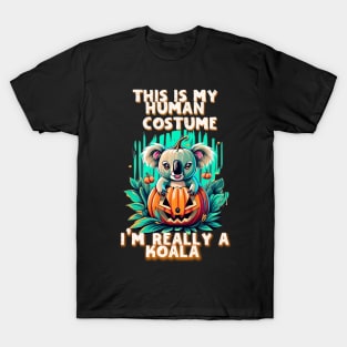 This Is My Human Costume Im Really A Koala Halloween Costume T-Shirt